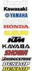 Factory Effex Fork & Swingarm Stickers White Fits Kawasaki '06 FX