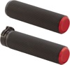 Arlen Ness Knurled Rubber Grips Red Cable