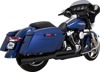 Vance & Hines Pro Pipe 2-1 Black PCX Exhaust Fits HD Dresser 17-22