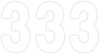 Factory Effex 4" Pro Numbers White #3 Pack of 3