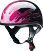 Z1R CC Beanie Hellfire Helmet Pink 2XL - Half-face helmet with gloss pink Hellfire graphic