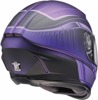 Z1R Jackal Dark Matter Helmet 2XL Matte Black/Purple - Full face helmet with drop-down sun visor