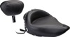 Mustang Wide Studded Solo Seat with Backrest 14.5" For 04-21 HD Sportster