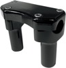 Drag Specialties Buffalo Handlebar Riser & Top Clamp Kit Black 3in Rise