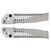 Silver Stock Style Rear Passenger Foot Pegs - For Most Kawasaki Sport Bikes