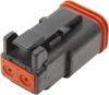 Namz 2-Wire Deutsch DT Plug & Wedgelock Black Repl. HD 72112-94BK