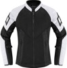 ICON Women's Mesh AF Jacket 2XL Black/White - Durable women's mesh jacket 2XL Black/White
