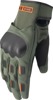 Thor Range Gloves 3XL Army Green/Orange/Black Men's - Waterproof, fleece-lined riding gloves
