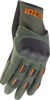 THOR Range Gloves Men's XL Black/Army Green/Orange - Waterproof and breathable riding gloves