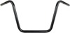 Drag Specialties 1in High Buckhorn Handlebar Gloss Black - Gloss black 1in high buckhorn handlebar