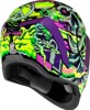 ICON Airform Hippy Dippy Helmet - Large, Purple - Full-face helmet with glow-in-the-dark graphics