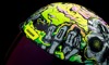 ICON Airform Hippy Dippy Helmet - Large, Purple - Full-face helmet with glow-in-the-dark graphics