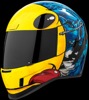 ICON Airform Brozak MIPS Helmet - S Blue/Yellow - Full-face helmet with MIPS technology.