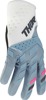 Thor Women's Spectrum Gloves L White/Starlight Blue - MX gloves with touchscreen fingers