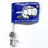 The "Flag Grabber" - Silver Quick Release Whip Flag Pole Mount - 5/16"