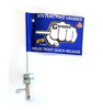The "Flag Grabber" - Silver Quick Release Whip Flag Pole Mount - 1/4"