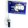 The "Flag Grabber" - Black Quick Release Whip Flag Pole Mount - 1/4" The "Flag Grabber" - Black Quick Release Whip Flag Pole Mount - 1/4"