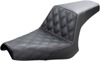 Step-Up Front Lattice Stitch 2-Up Seat - Black - For 13-19 Yamaha XVS950 Bolt Step-Up Front Lattice Stitch 2-Up Seat - Black - For 13-19 Yamaha XVS950 Bolt