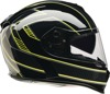 Z1R Warrant Amplify Helmet 2XL Black/Hi-Vis Yellow - Full face helmet with drop-down sun visor