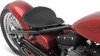 Drag Specialties Large Low-Profile Spring Solo Seat Black - Low-profile spring solo seat with white stitch