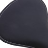 Drag Specialties Large Low-Profile Spring Solo Seat Black - Low-profile spring solo seat with white stitch