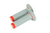 Renthal Dual Compound MX Grips Red Gray Soft/Firm Comfort Diamond - Soft/firm dual compound grips in red/gray