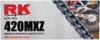 RK 420MXZ-120 Non-Sealed Drive Chain, Natural, 120 Links - 120-link 420 chain for up to 150cc engines