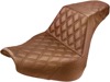 Step-Up Lattice Stitched 2-Up Seat Brown - For 18-20 Harley FXBR/S Step-Up Lattice Stitched 2-Up Seat Brown - For 18-20 Harley FXBR/S