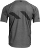 Thor Assist Hazard Short-Sleeve Jersey Black/Heather Charcoal Men's S - Performance MTB jersey, Black/Heather Charcoal, Men's S