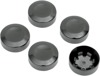 Drag Specialties Rear Pulley Bolt Covers Black 5 Pack For Harley-Davidson