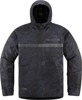 ICON PDX3 Jacket Men's 3XL Camo Gray - Waterproof hooded jacket for all-weather riding