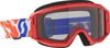 Scott Primal Youth Goggles Red Clear Lens Unisex One Size - Youth motocross goggles, clear lens, red frame