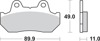SBS 542HF Street Ceramic Organic Brake Pads - Front brake pads for Honda models