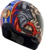 ICON Domain Revere Helmet - L, Blue/Red/White - Full-face helmet with FRP shell
