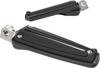 Ciro Black Rail Footpegs w/ Harley Male Mount