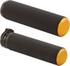Arlen Ness Knurled Rubber Grips Gold Cable