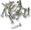 NAMZ AMP 040 Series Cap Terminals Male 25 Pack Silver - Plug terminals for AMP 040 connectors, 25 pack