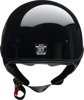 Z1R Vagrant NC Helmet Gloss Black Medium - Half face helmet, gloss black, size M