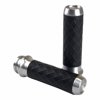 Leather Moto Grips Natural/Black Diamond - H-D Throttle By Wire Applications