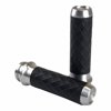 Leather Moto Grips Natural/Black Diamond - H-D Throttle By Wire Applications Leather Moto Grips Natural/Black Diamond - H-D Throttle By Wire Applications