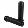 Leather Moto Grips Black/Black Ribbed - H-D Throttle By Wire Applications Leather Moto Grips Black/Black Ribbed - H-D Throttle By Wire Applications
