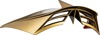 Icon Domain Helmet OTT Rear Spoiler Gold One Size - Rear spoiler for Icon Domain helmets
