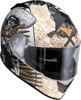 Z1R Warrant Sombrero Helmet White/Black/Gold L - Full face helmet with drop-down sun visor
