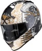 Z1R Warrant Sombrero Helmet White/Black/Gold L - Full face helmet with drop-down sun visor