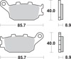 Rear Ceramic Brake Pads - 657Hf Ceramic Brake Pads Sbs