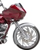 Arlen Ness 23" Rapper Front Fender - Natural Finish Steel