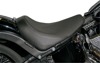 Buttcrack Smooth Leather Solo Seat - Black - For 11-17 Harley FLS FXS