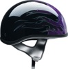 Z1R CC Beanie Hellfire Helmet - Large, Gloss Purple - Half face helmet with Hellfire graphic