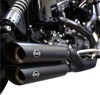 Dual Black Slip-On Exhaust Slash-Cut - For 08-17 Harley Dyna FXDF FXDLS FXDWG