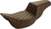 Step-Up Lattice Stitch 2-Up Seat Gel Brown - For 08-20 Harley FLH FLT Step-Up Lattice Stitch 2-Up Seat Gel Brown - For 08-20 Harley FLH FLT